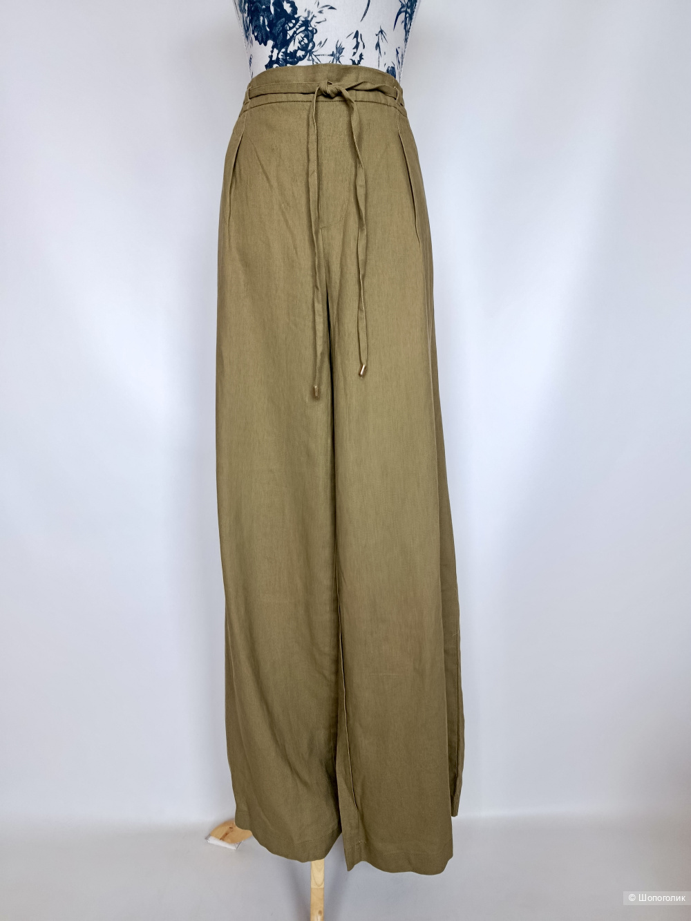 Широкие льняные брюки Zara , L