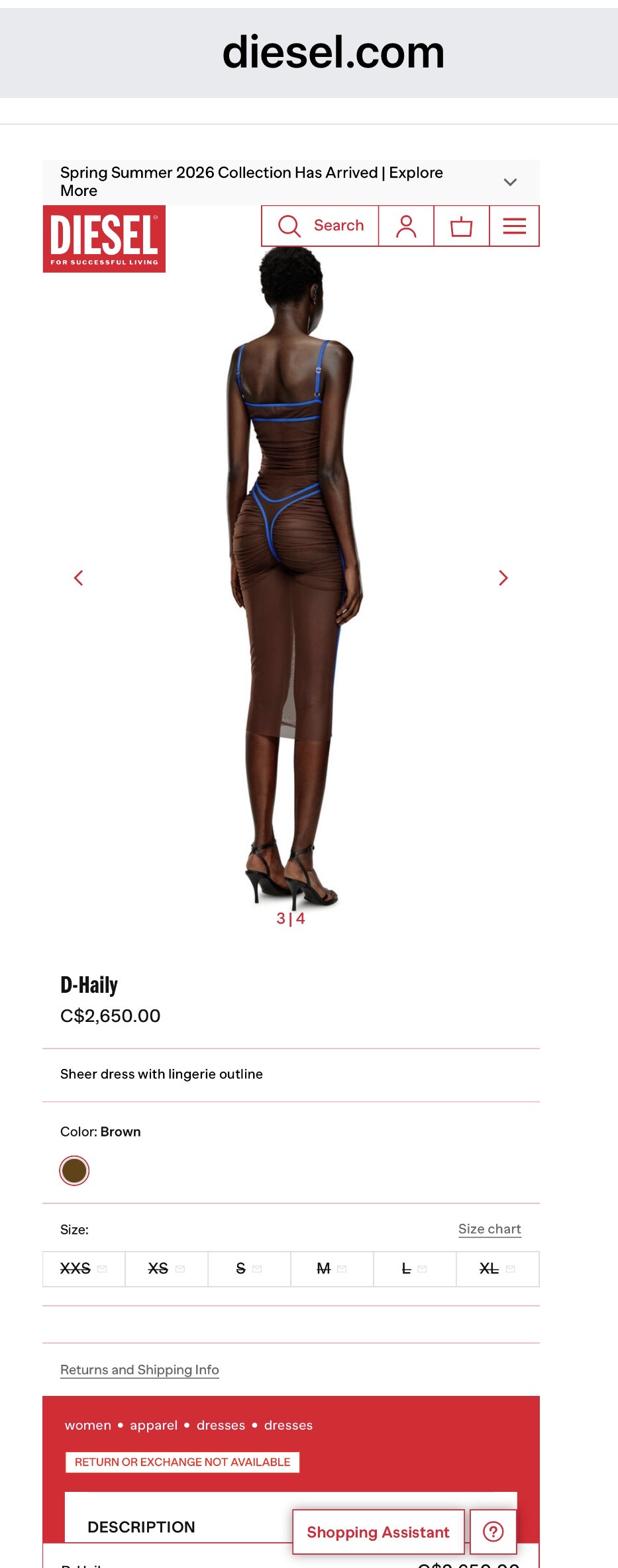 Платье Diesel размер s