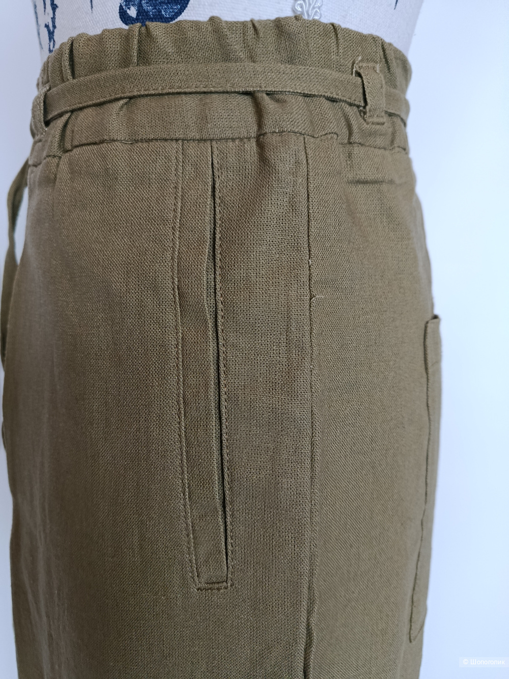 Широкие льняные брюки Zara , L