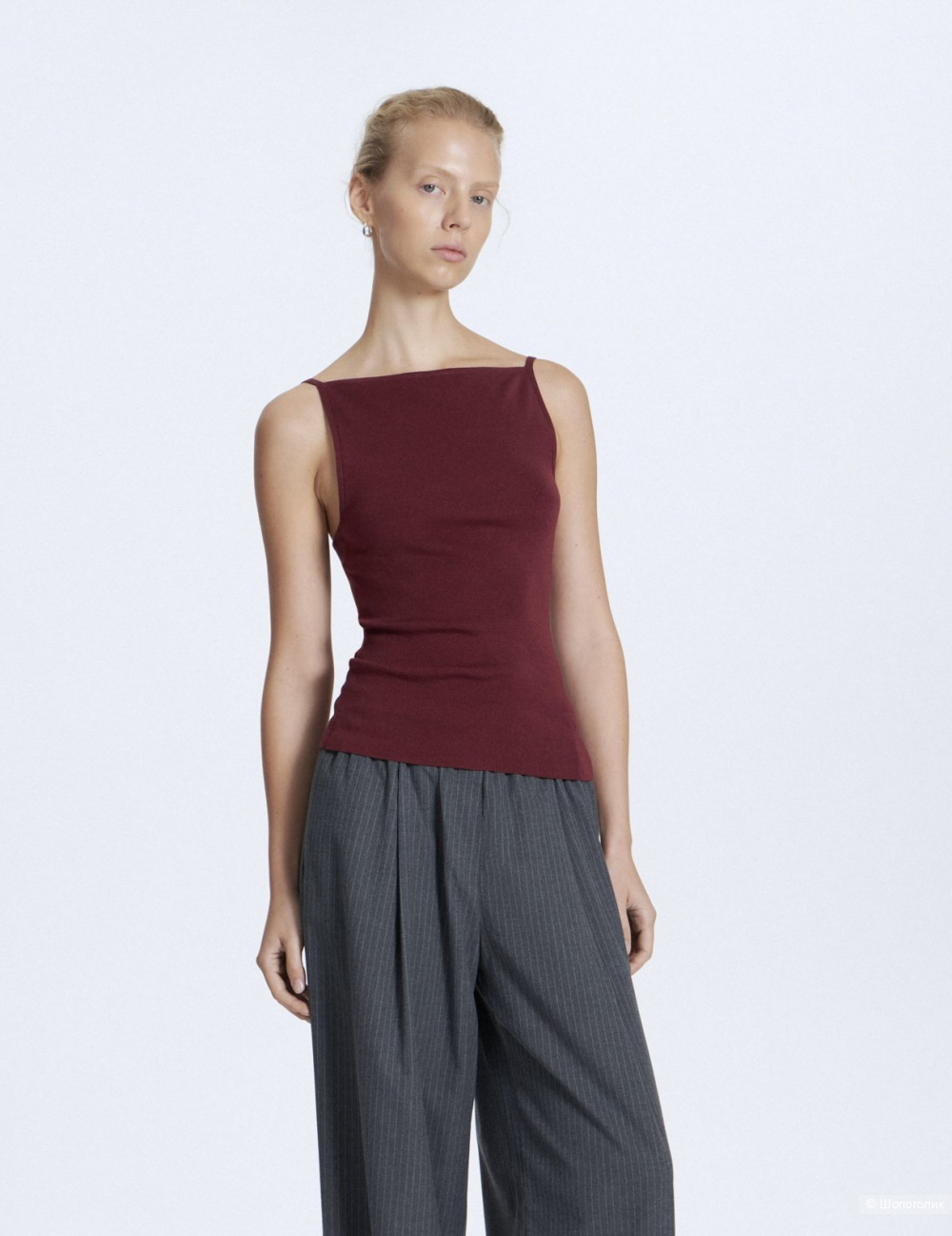 Трикотажный топ Lime с шелком , L