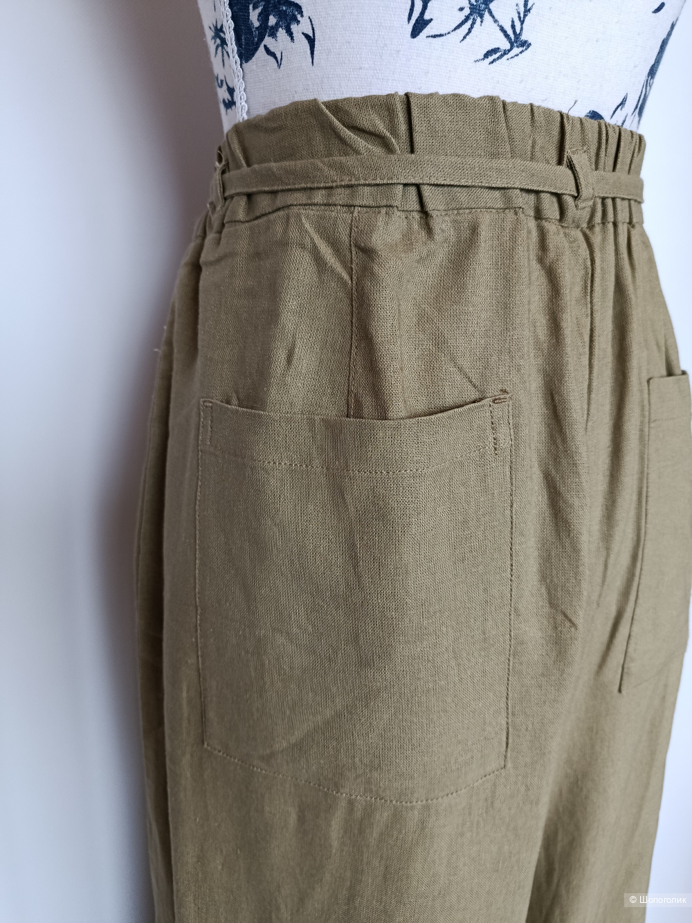 Широкие льняные брюки Zara , L
