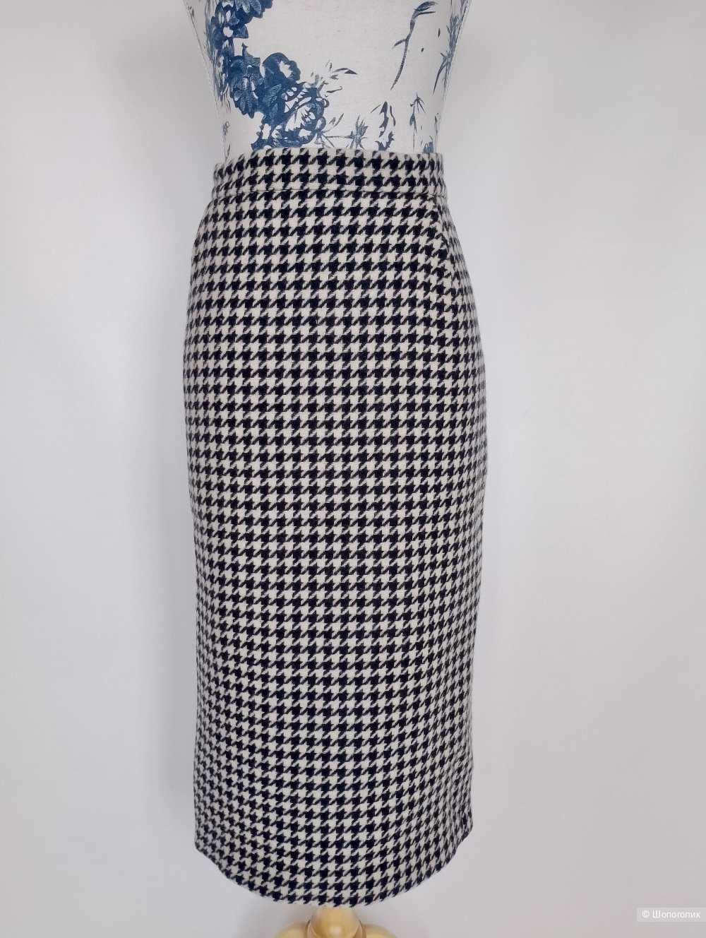 Юбка max mara гусиная лапка шерстяная, Ит 44