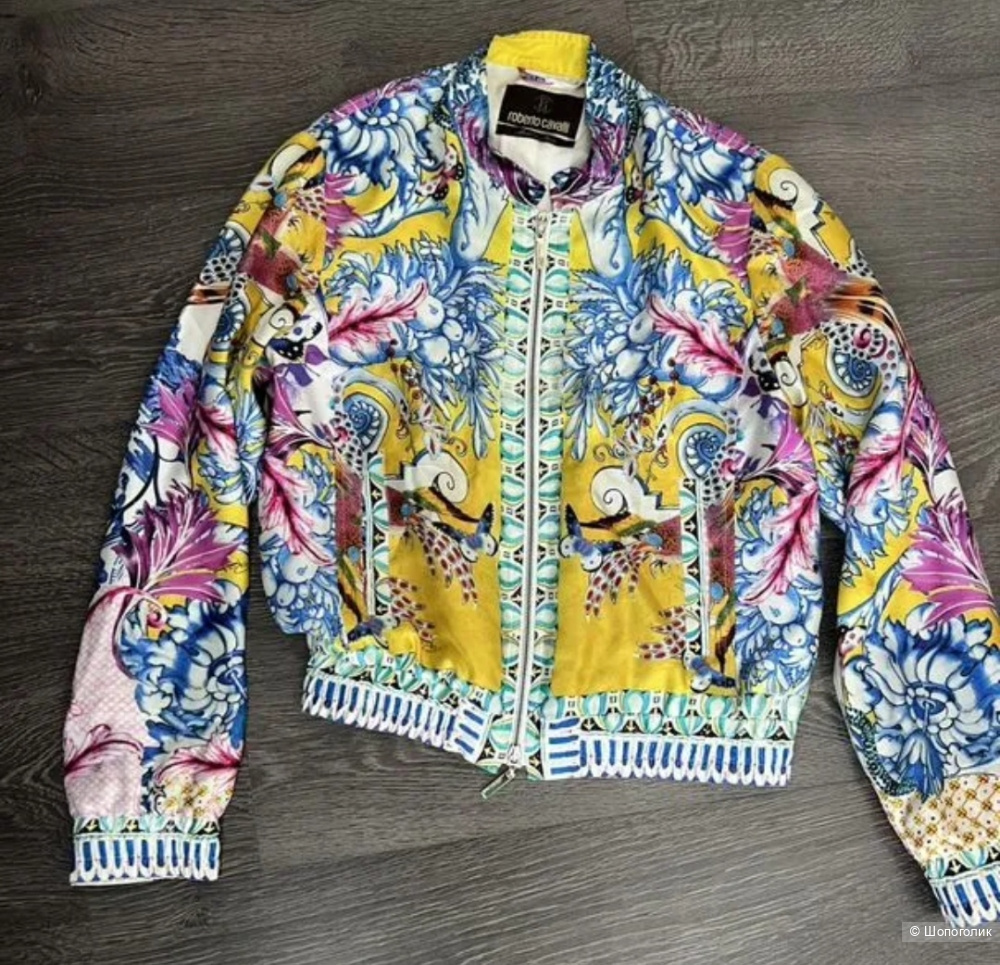 Шёлковый бомбер Roberto Cavalli, 44.