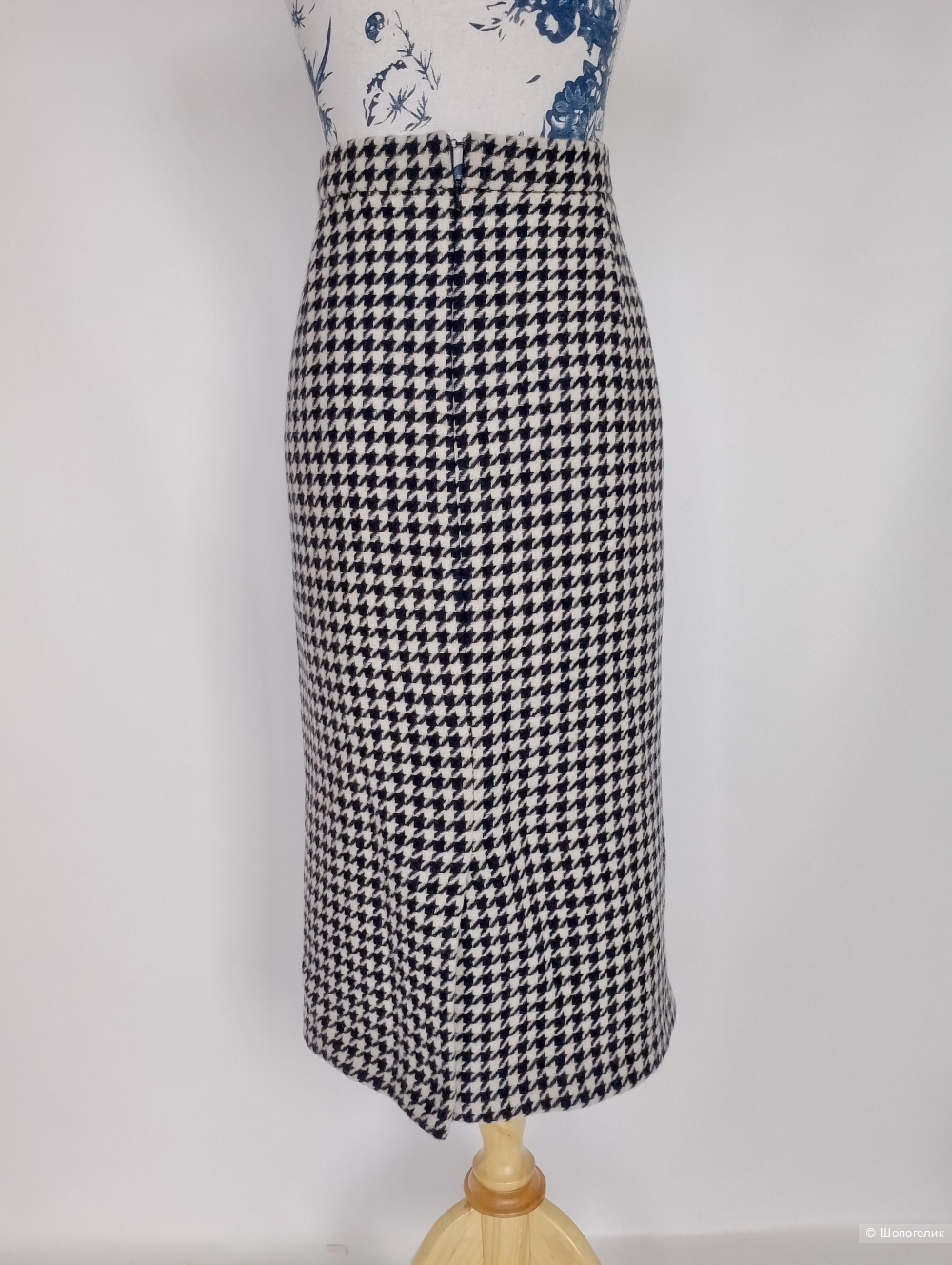 Юбка max mara гусиная лапка шерстяная, Ит 44