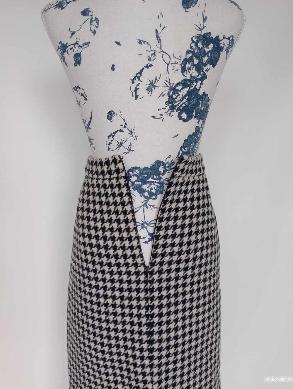 Юбка max mara гусиная лапка шерстяная, Ит 44