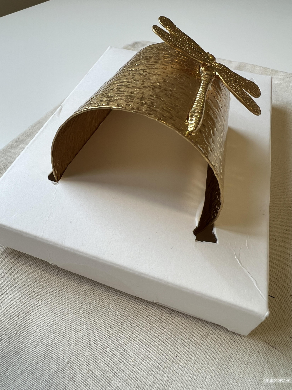 Браслет манжета Zara металлический со стрекозой