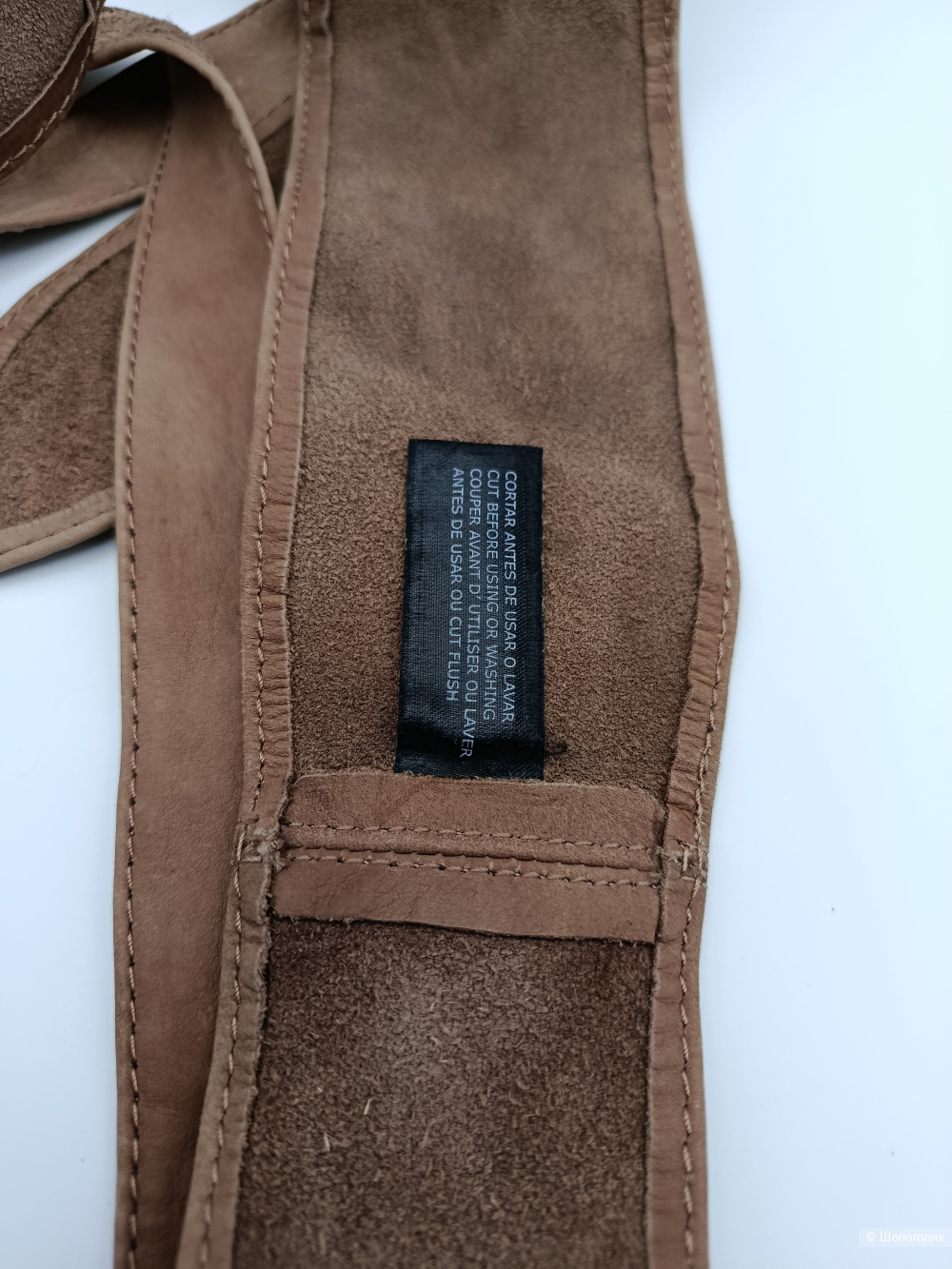 Пояс лента MNG кожаный, one size