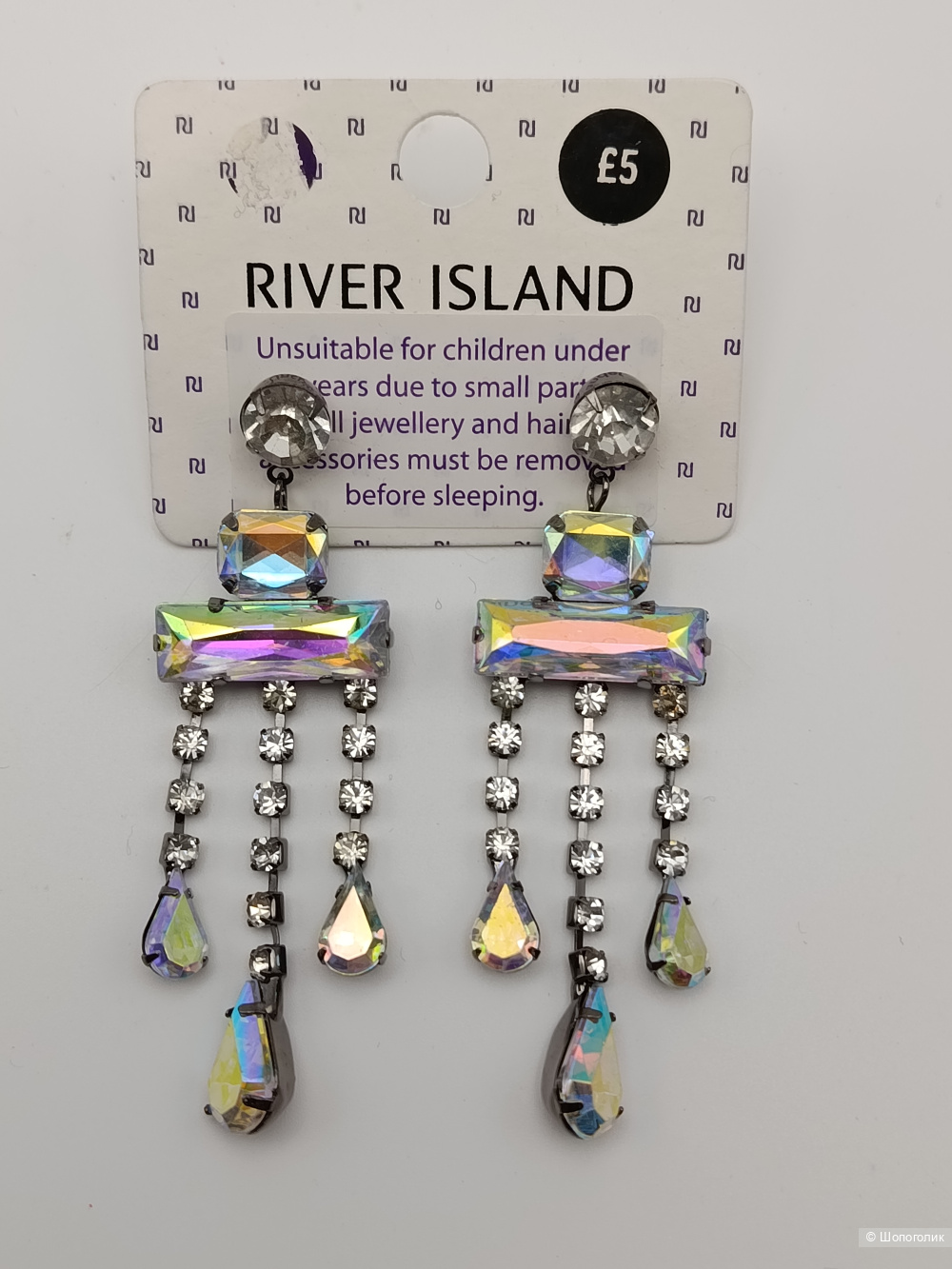Серьги River island со стразами, 2шт