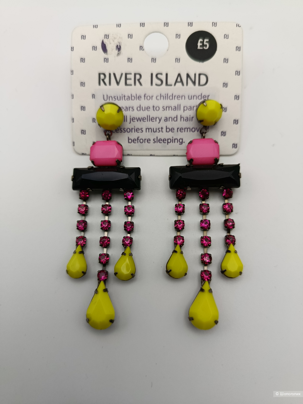 Серьги River island со стразами, 2шт