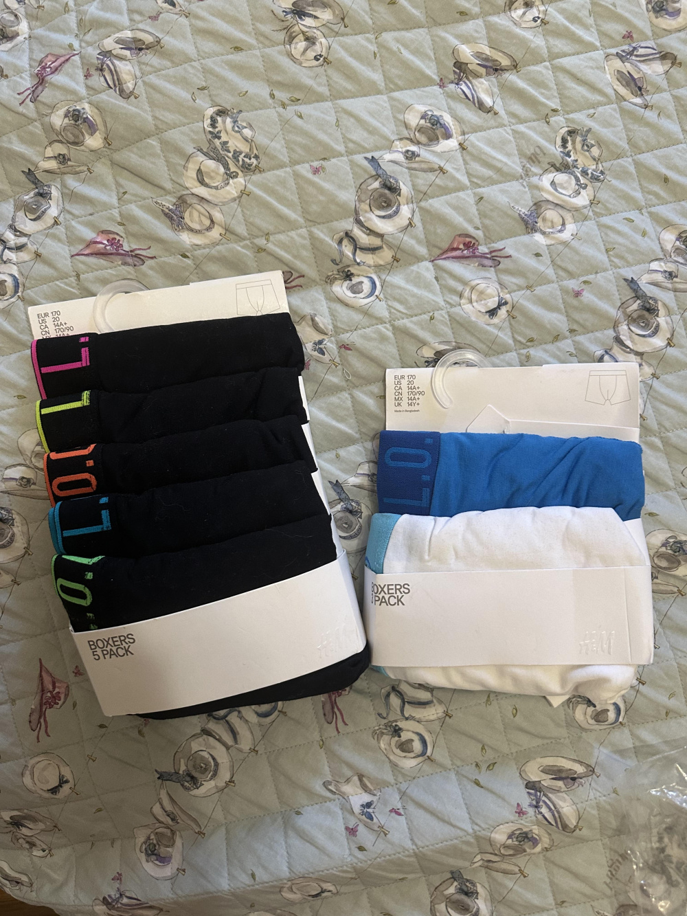 Комплект нижнего белья h&m на мальчика р,170/15 лет