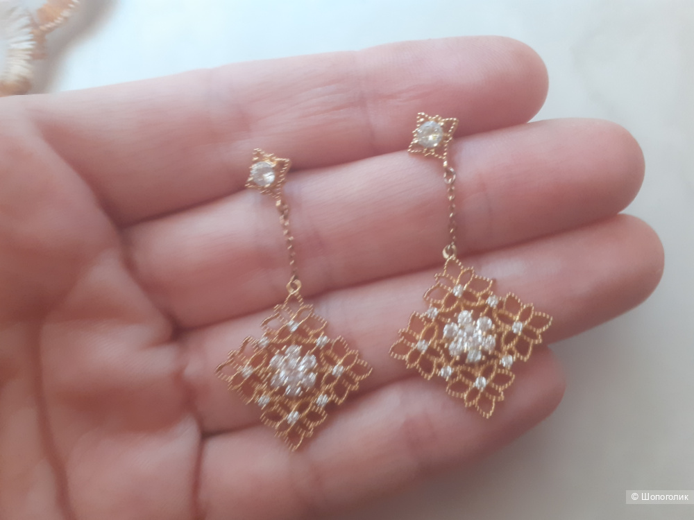 Серьги ажурные