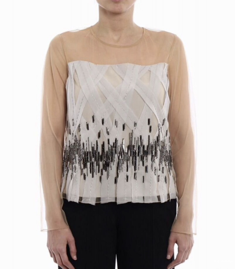 Блуза Max Mara первая линия расшитая, FR 42