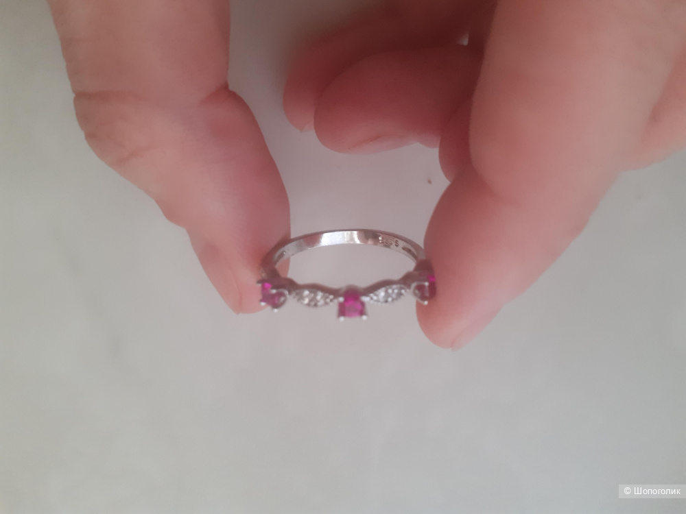 Кольцо с рубинами, размер 16-16,5