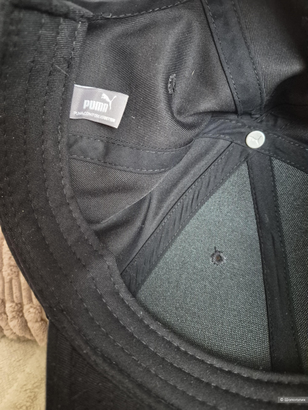 Черная бейсболка с металлическим логотипом Puma, one size