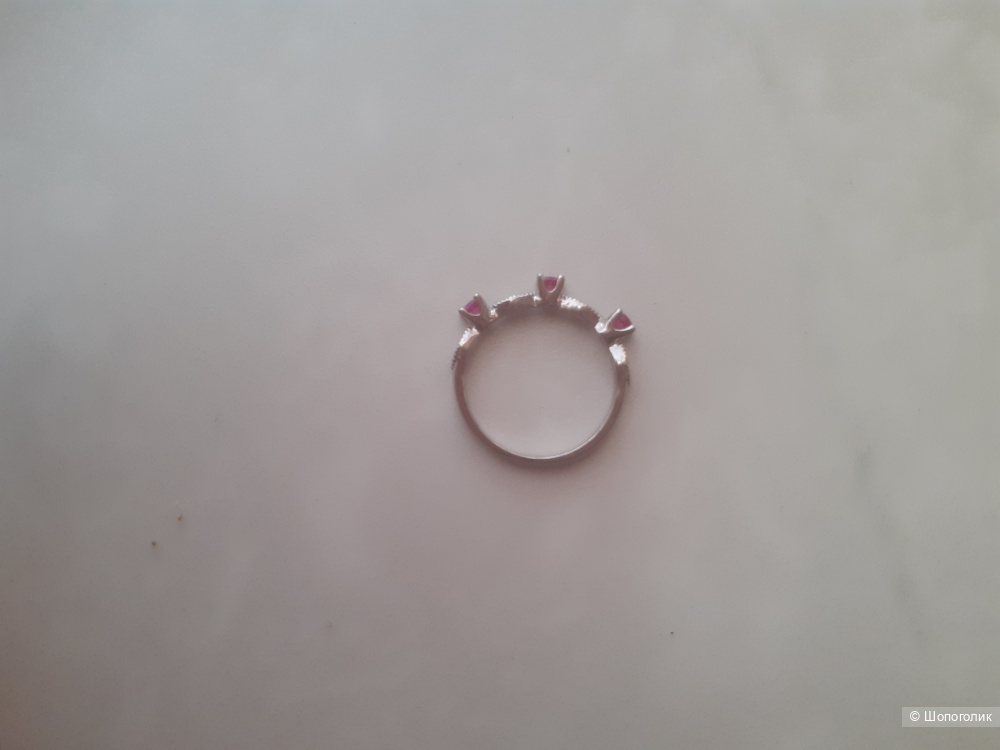 Кольцо с рубинами, размер 16-16,5
