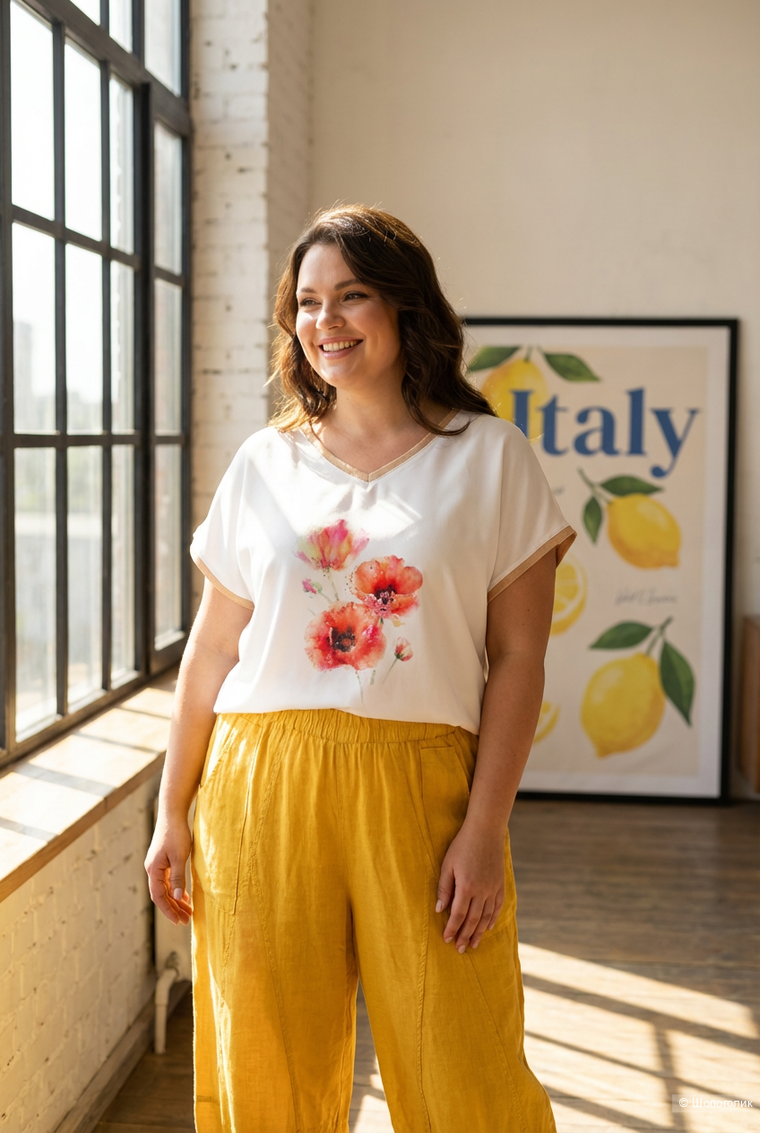 Брюки plus size лен Puro Lino, 48-54