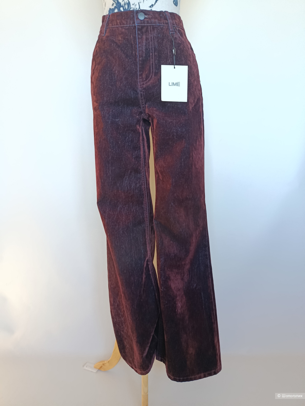 Джинсы клеш Lime с бархатистым эффектом, 38