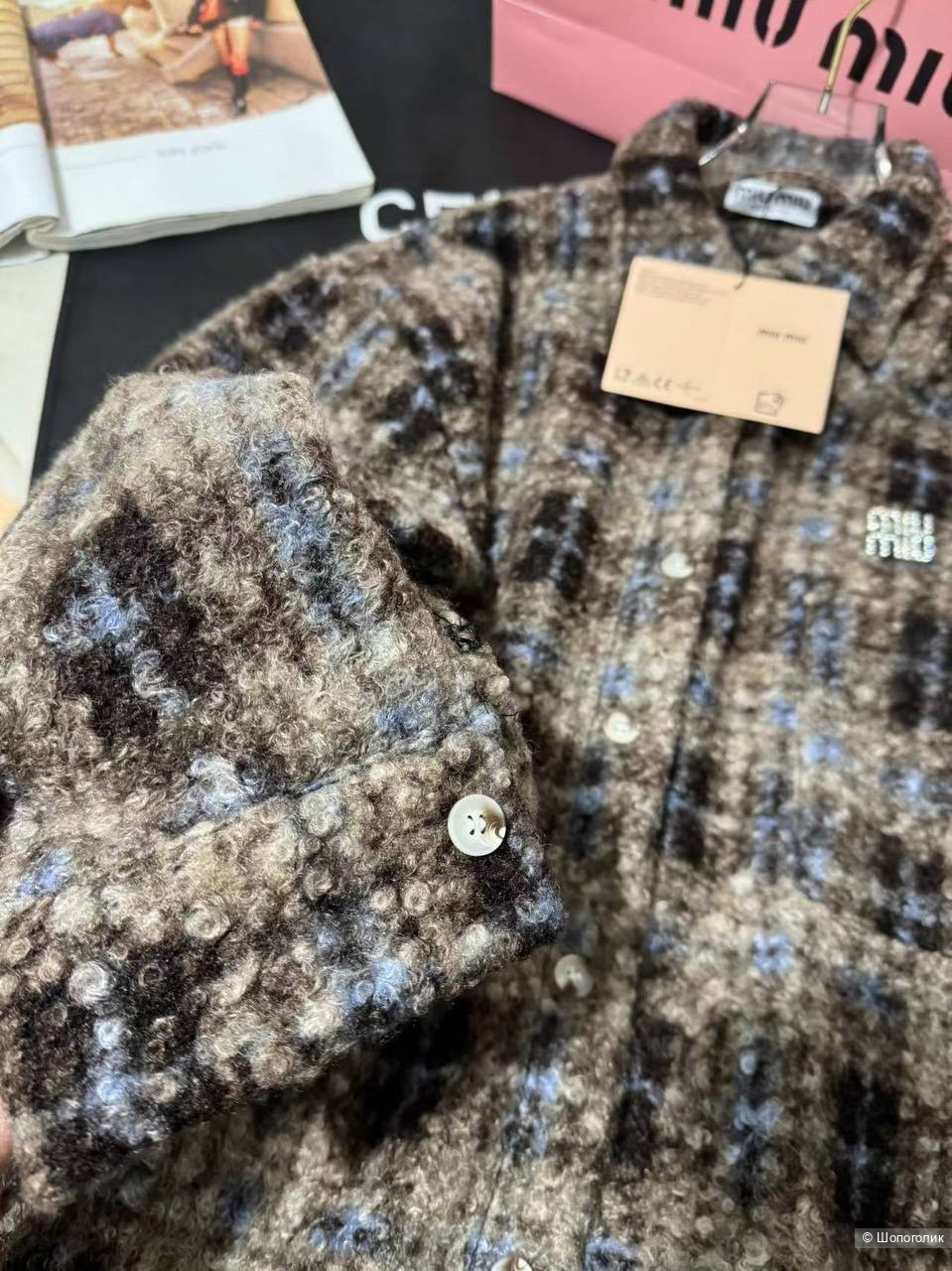 Рубашка утепленная Miu Miu женская р.44-46