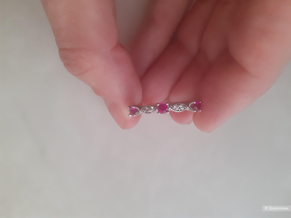 Кольцо с рубинами, размер 16-16,5
