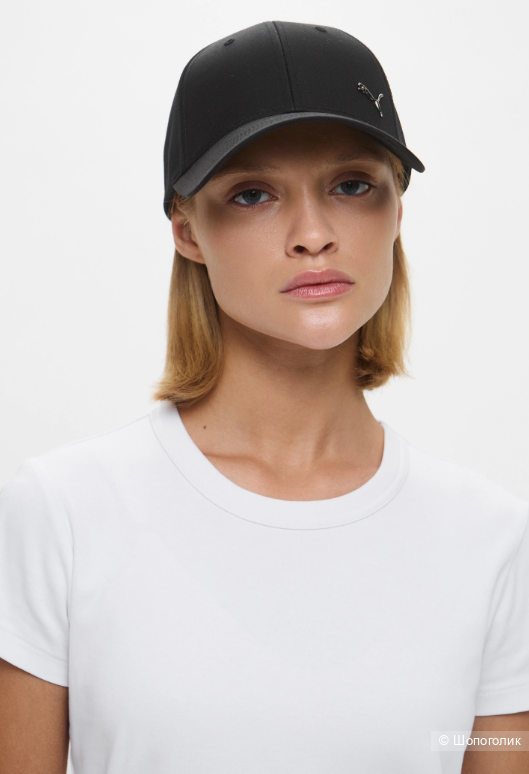 Черная бейсболка с металлическим логотипом Puma, one size