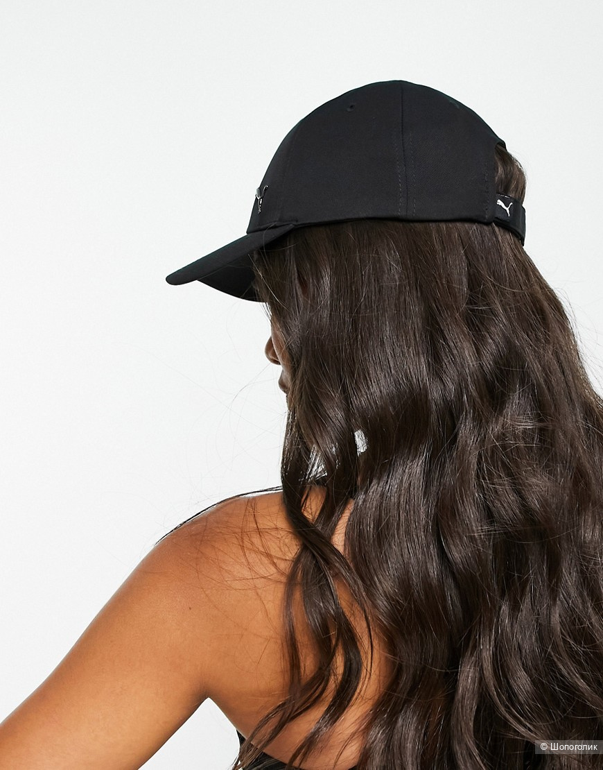 Черная бейсболка с металлическим логотипом Puma, one size
