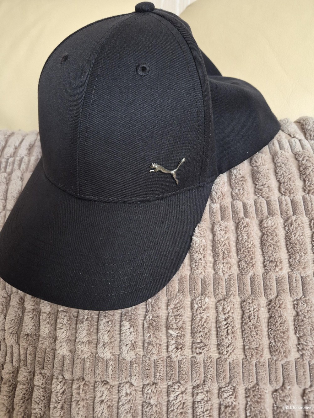 Черная бейсболка с металлическим логотипом Puma, one size