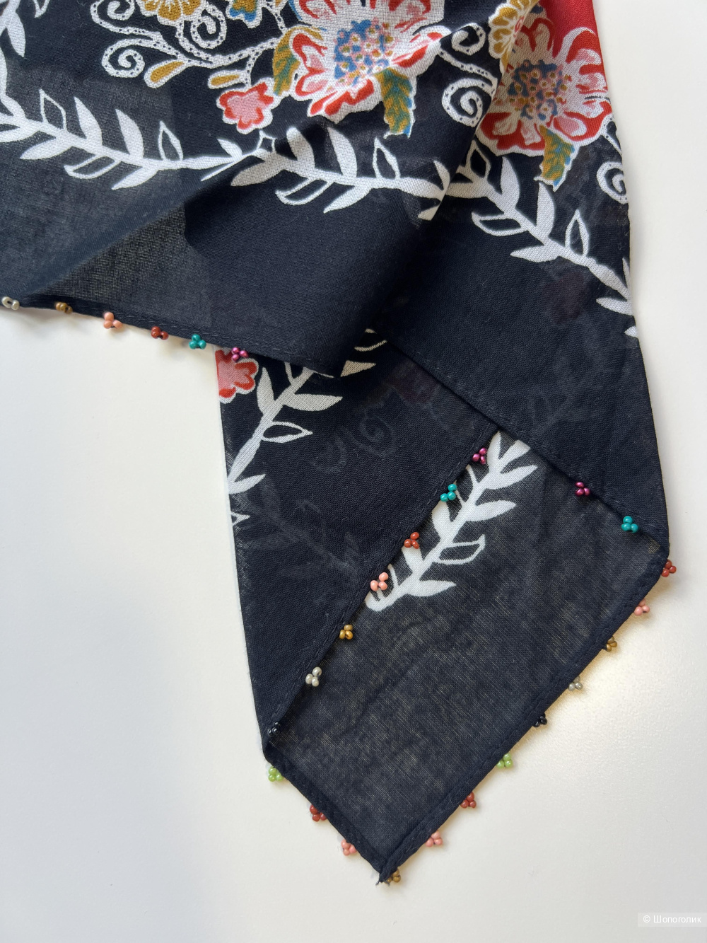 Шарф Zara с цветочным узором и бисером