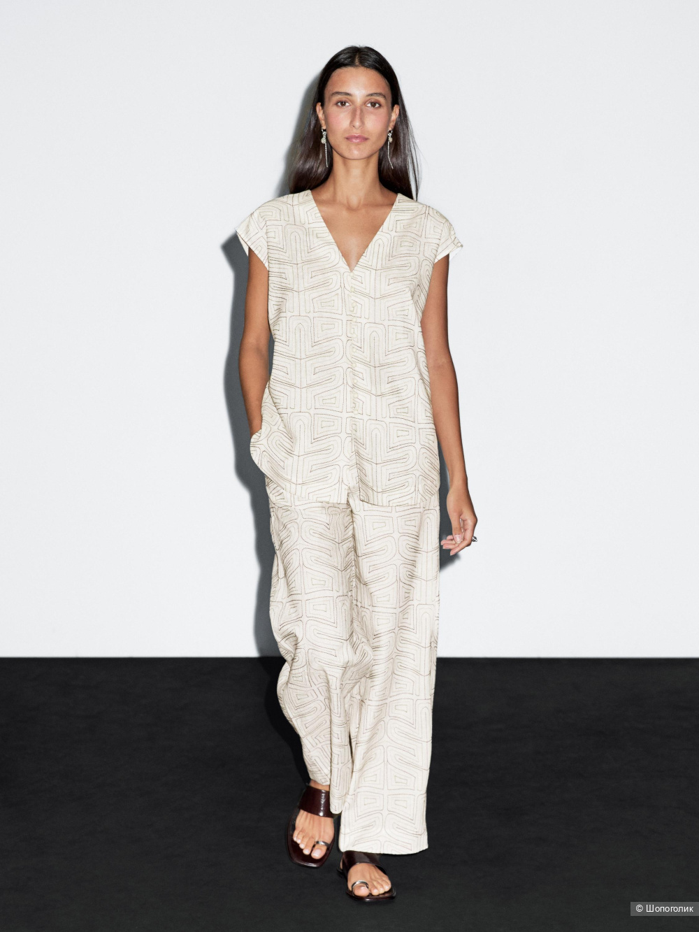 Massimo dutti костюм лен, М/ 40