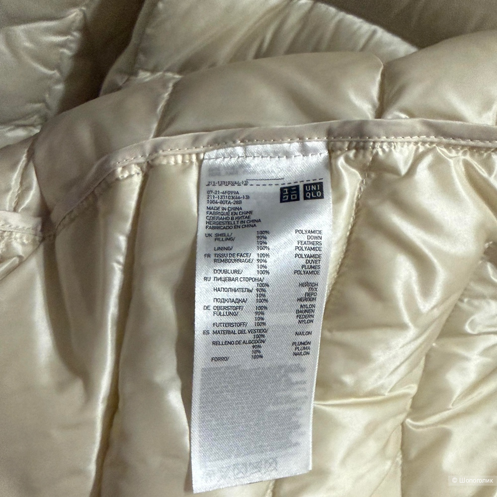 Ультратонкий пуховик Uniqlo, размер L.