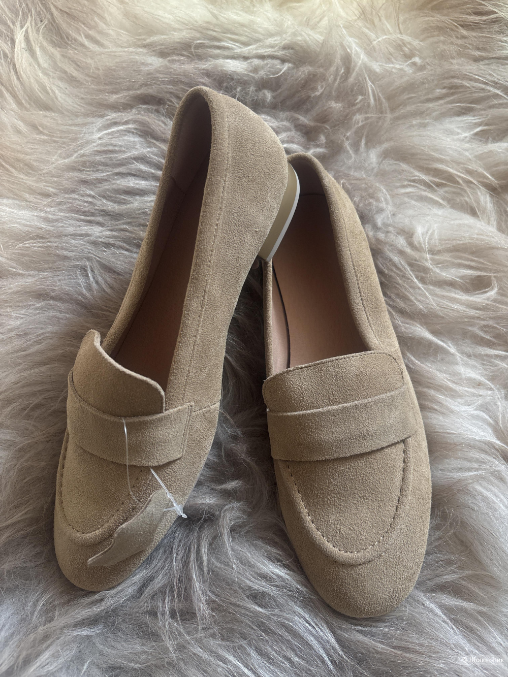Лоферы замшевые, размер 38