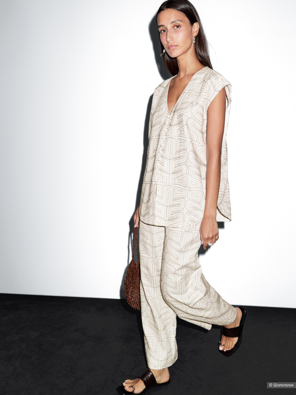 Massimo dutti костюм лен, М/ 40