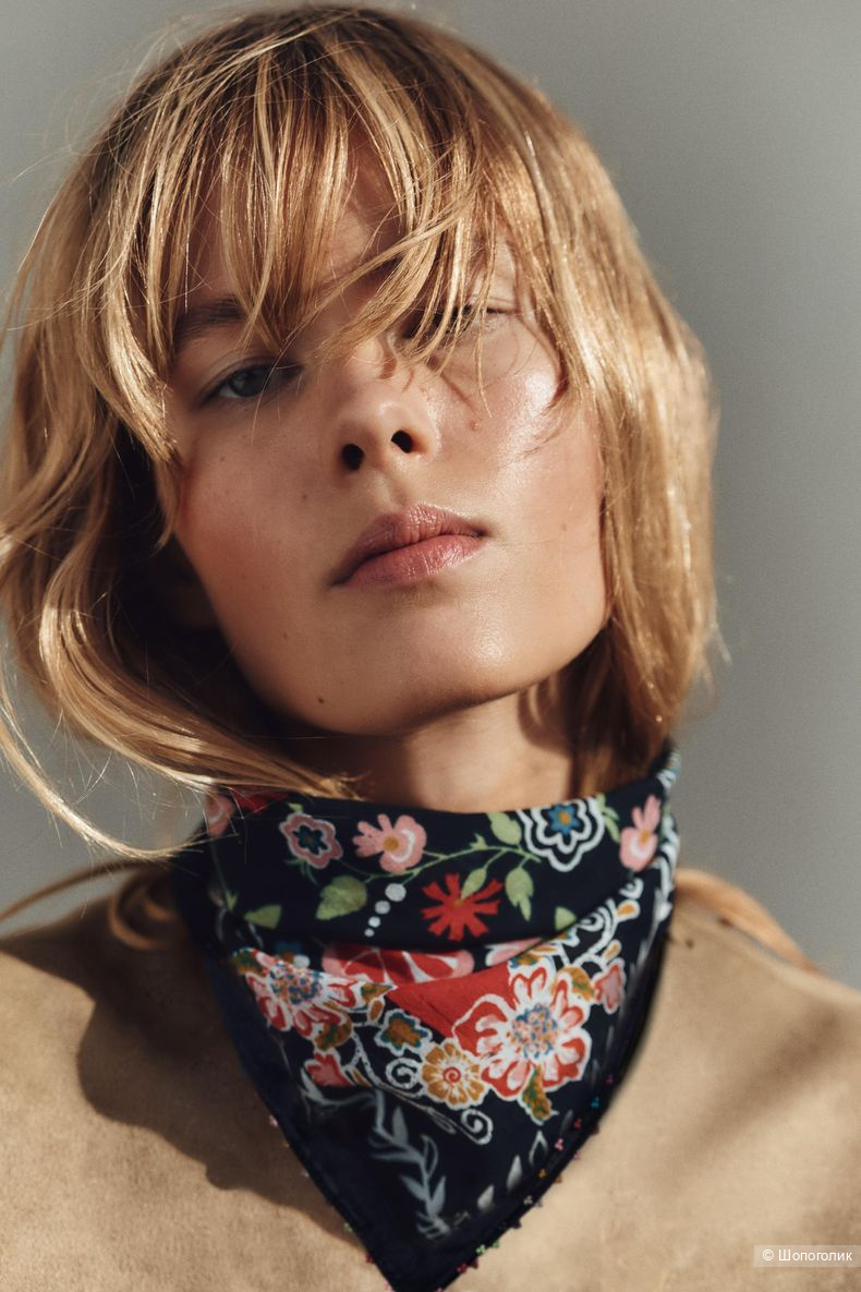 Шарф Zara с цветочным узором и бисером