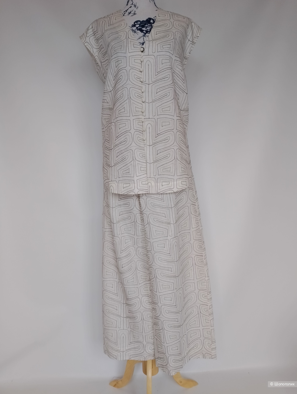 Massimo dutti костюм лен, М/ 40