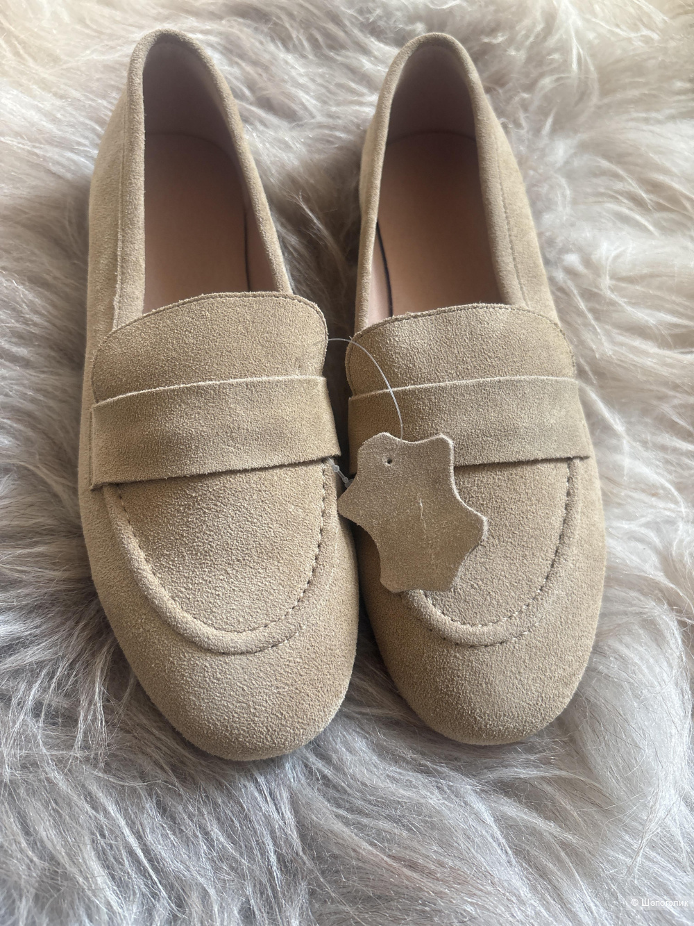 Лоферы замшевые, размер 38