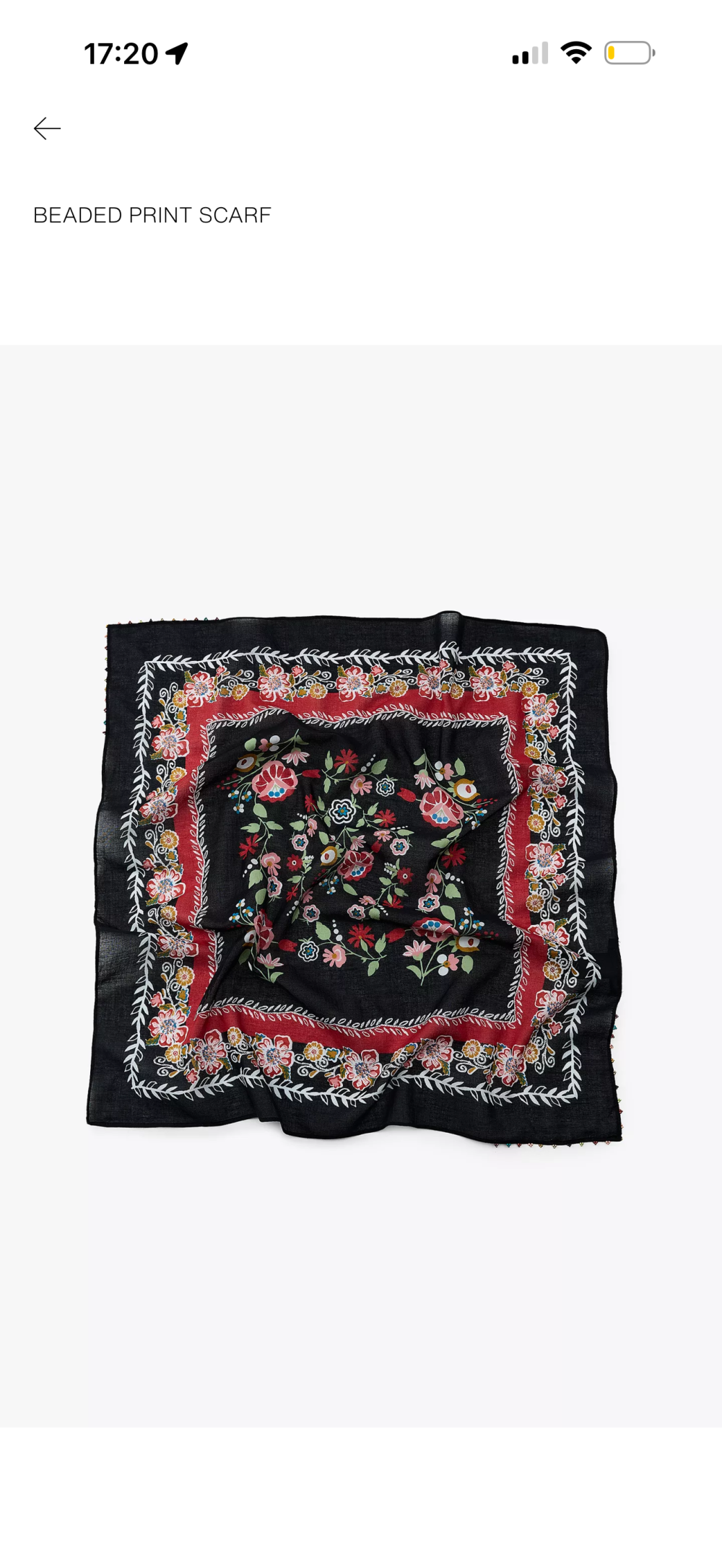 Шарф Zara с цветочным узором и бисером