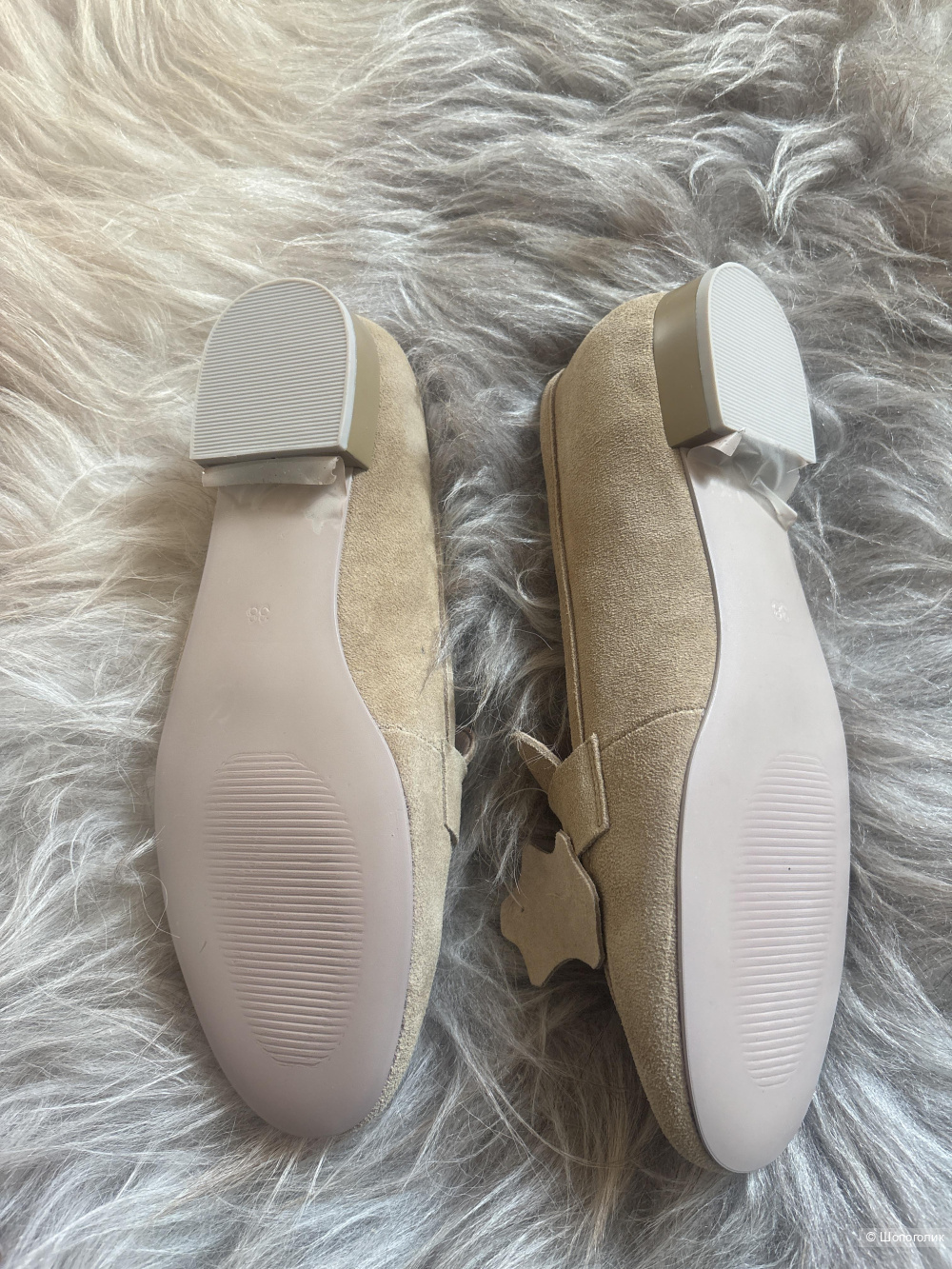 Лоферы замшевые, размер 38