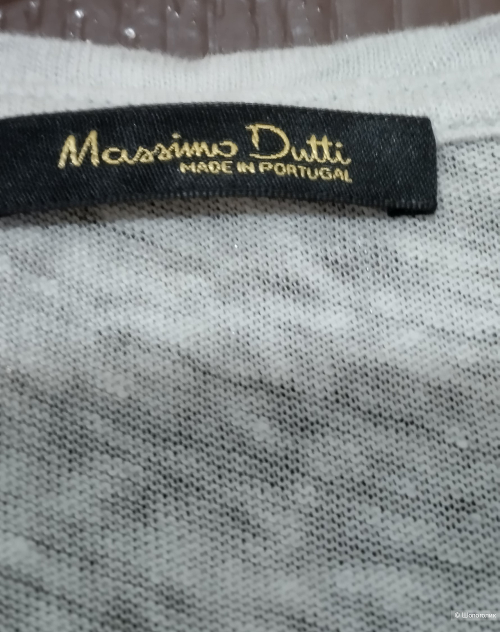 Льняная футболка Massimo Dutti, М