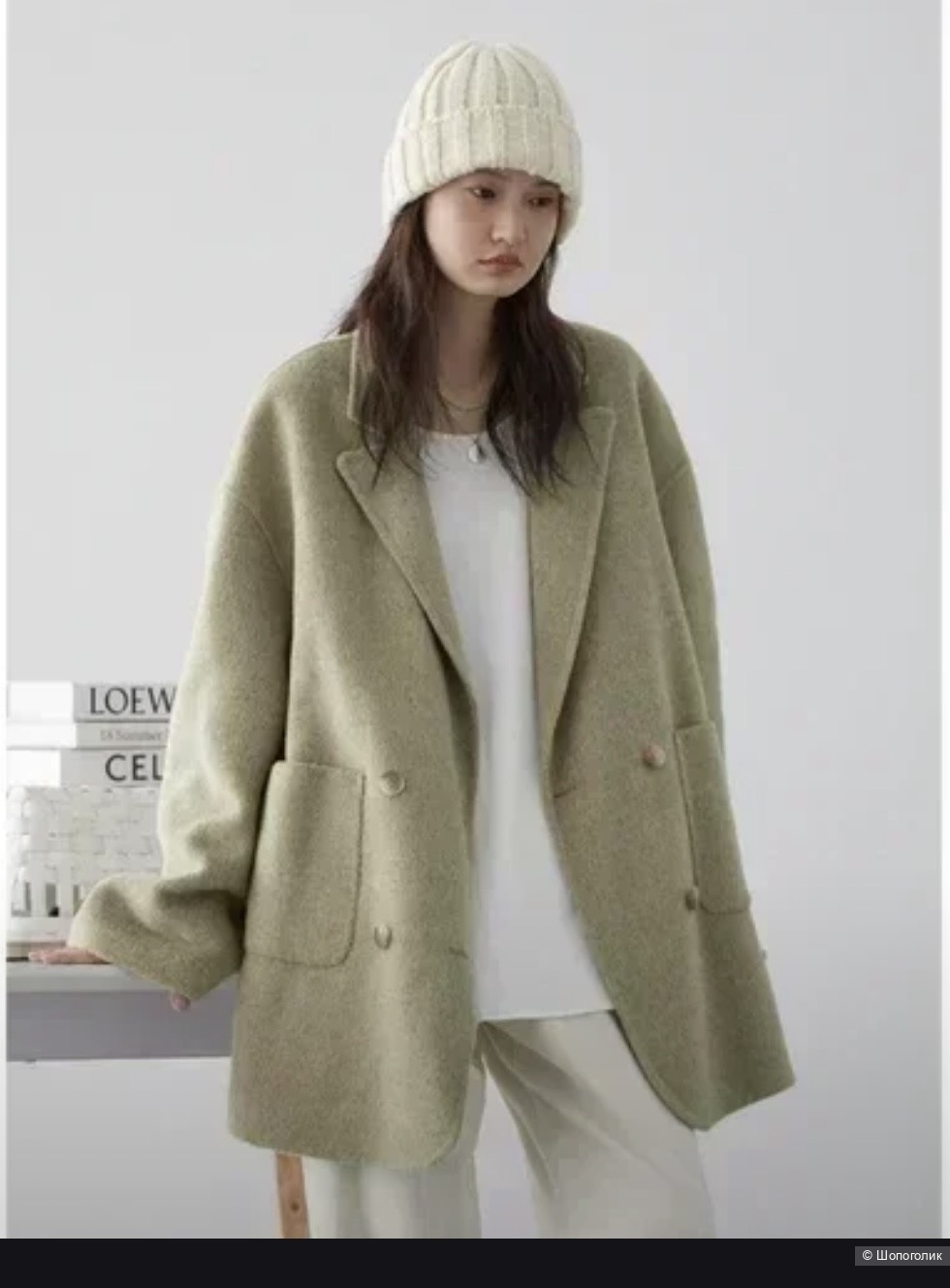 Легкое шерстяное полупальто  CHIC VEN, размер М