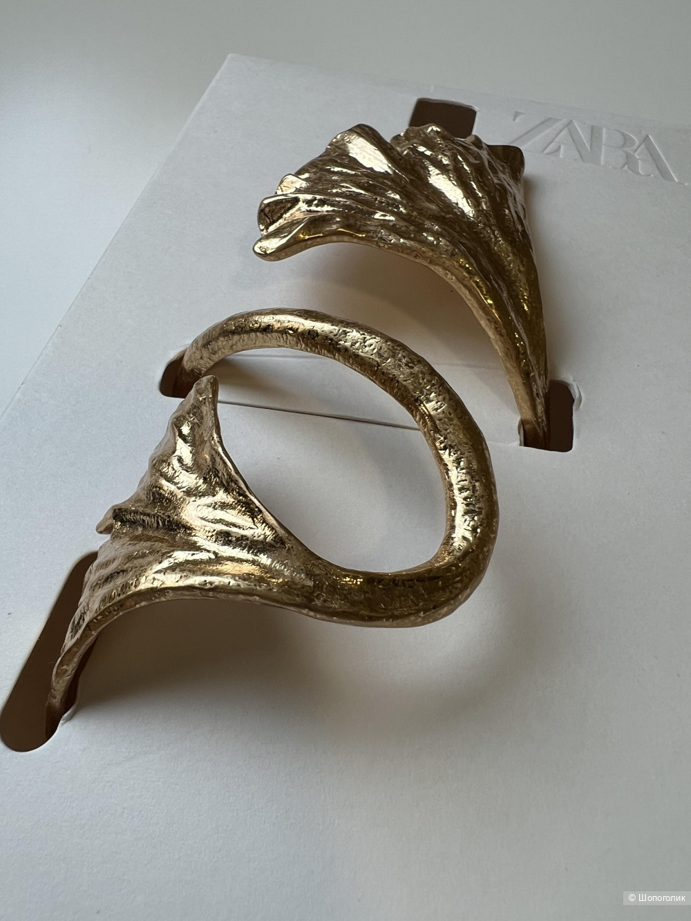 Браслет Zara с манжетой в форме листа