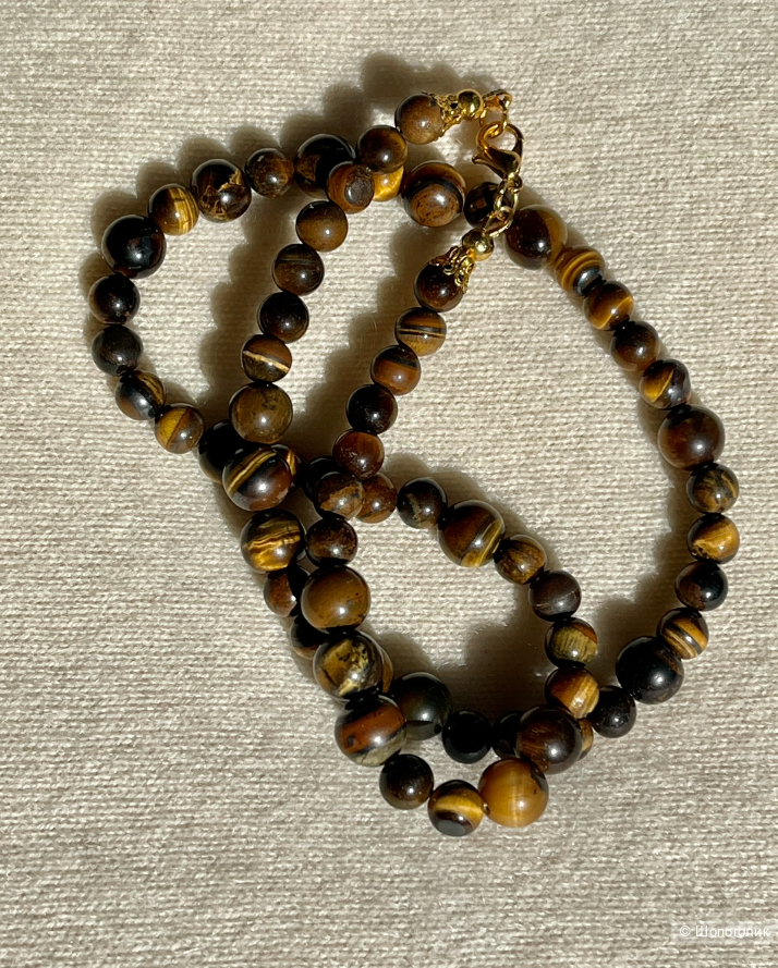 Чокер бусы из тигрового глаза