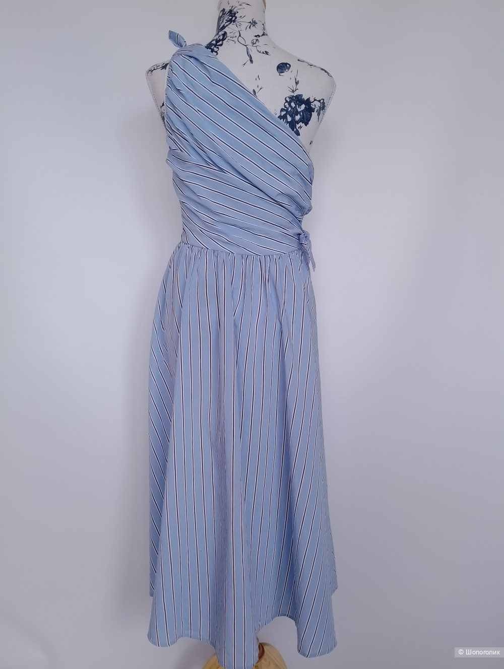 Летнее вискозное платье A.L.C. на одно плечо, 8