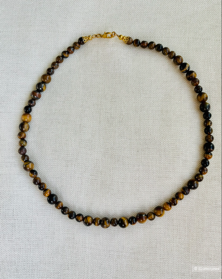 Чокер бусы из тигрового глаза