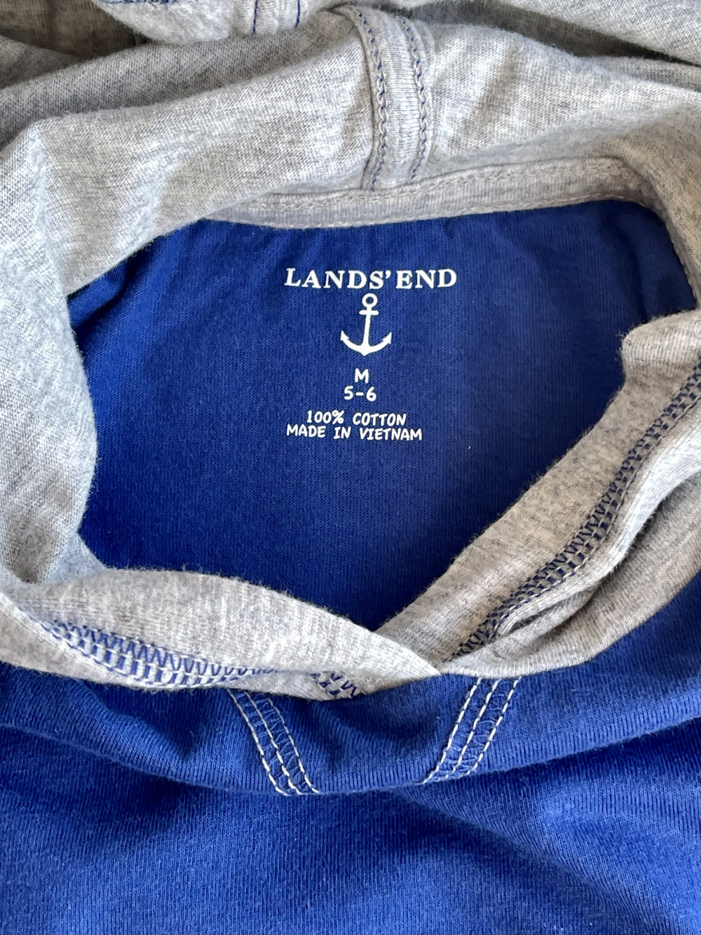 Кофта LandsEnd с капюшоном для мальчика 5/6 лет