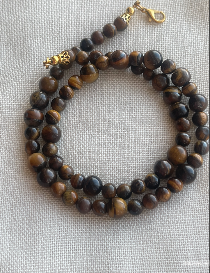 Чокер бусы из тигрового глаза