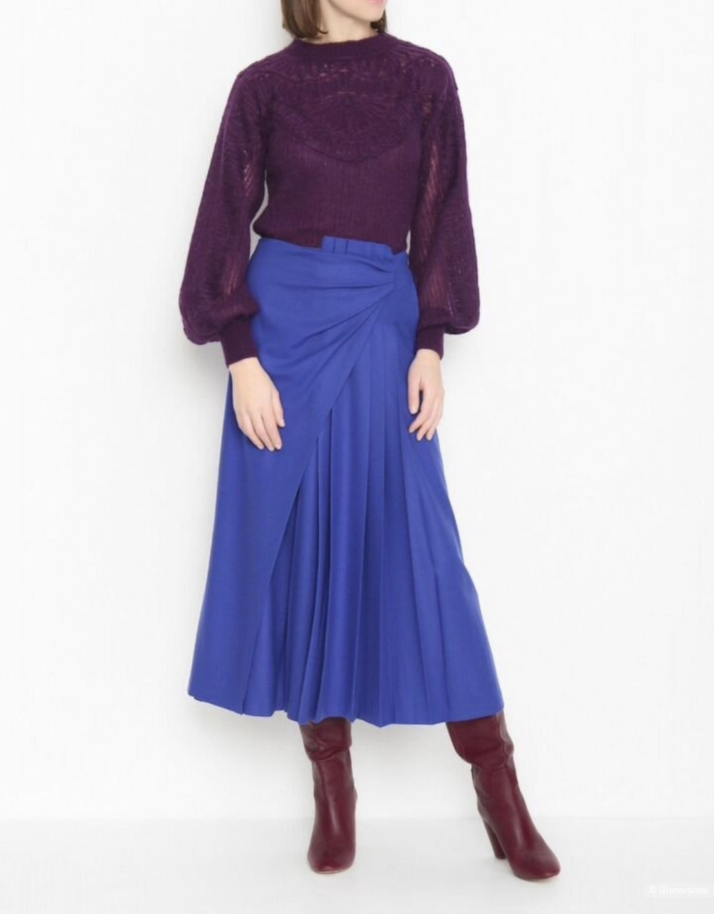 Alberta Ferretti юбка миди-макси шерстяная, 44