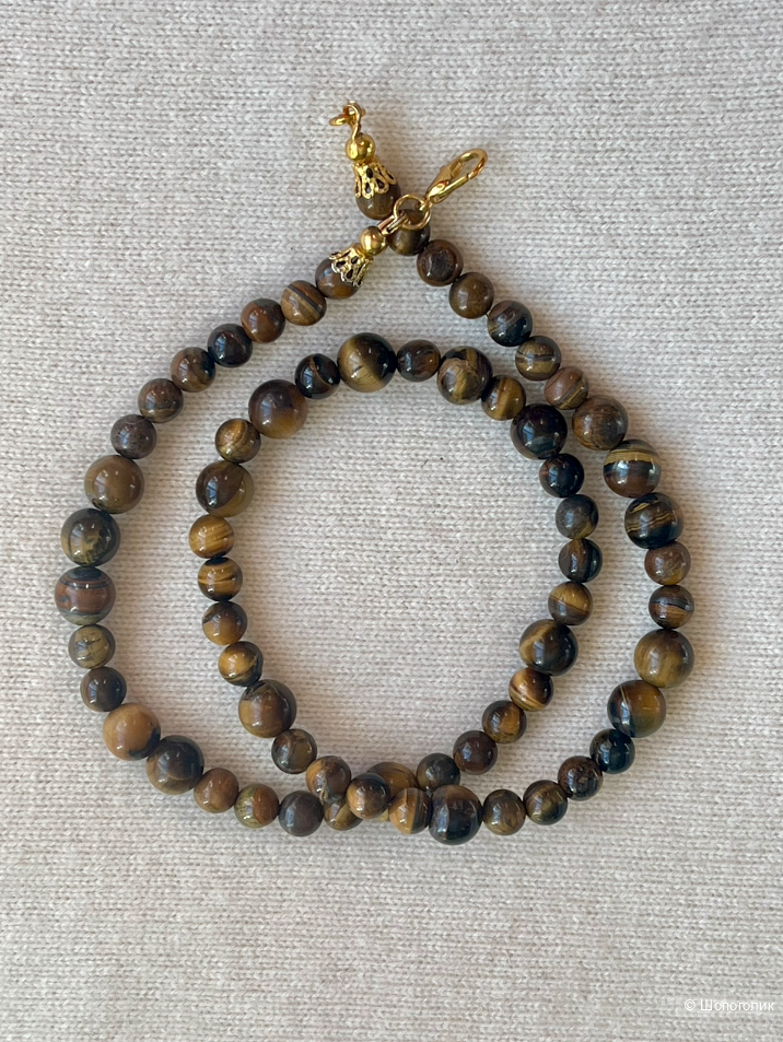 Чокер бусы из тигрового глаза