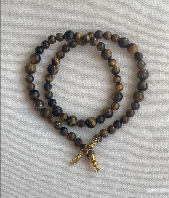 Чокер бусы из тигрового глаза