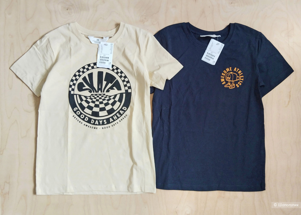 Комплектом 2 футболки и шорты H&M размер 134