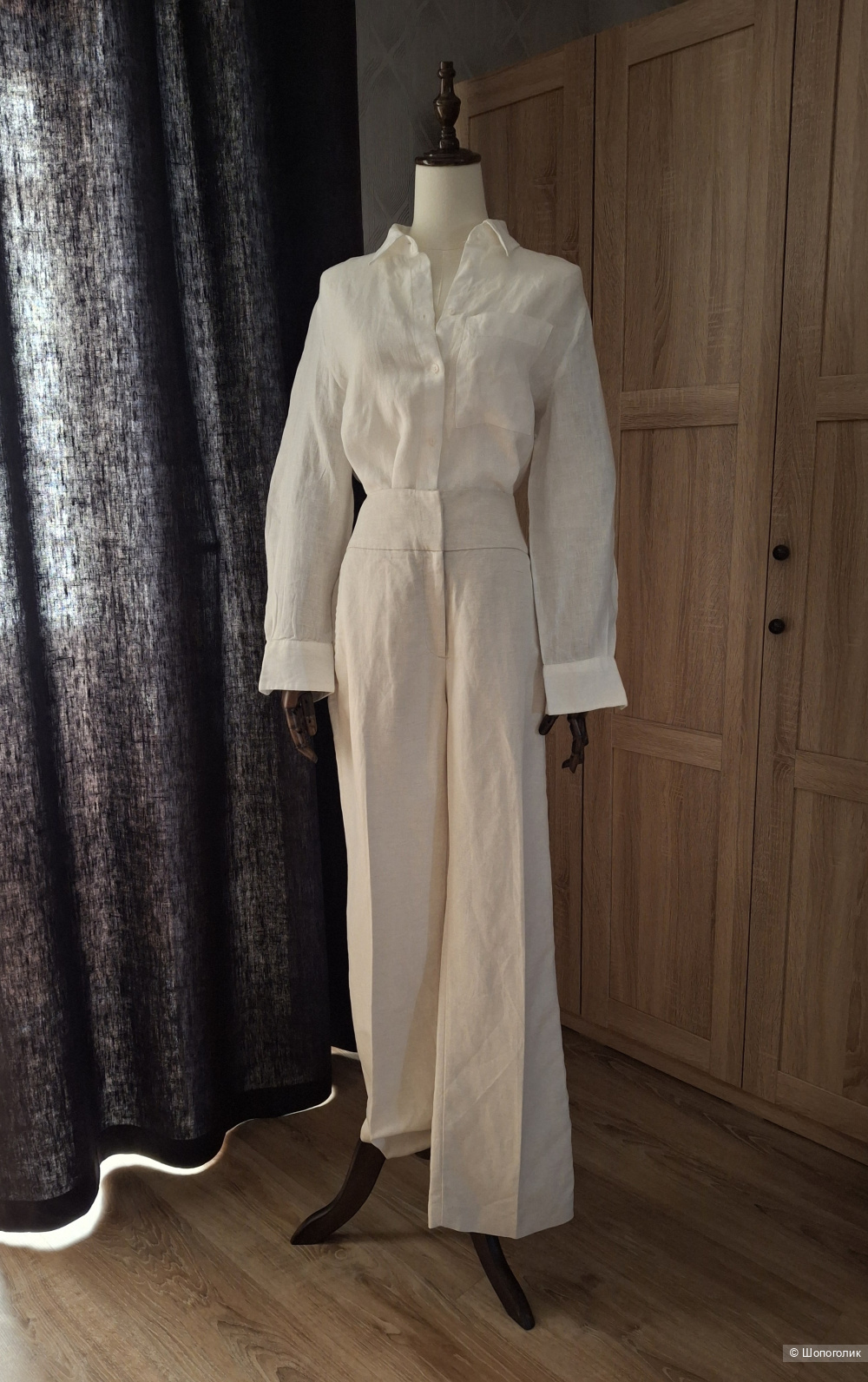 Льняные брюки H&M/46