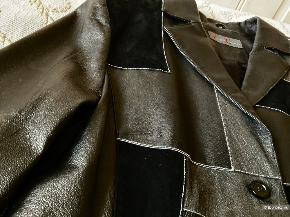 Блейзер кожаный Viven Caron, 44D, (46-48)